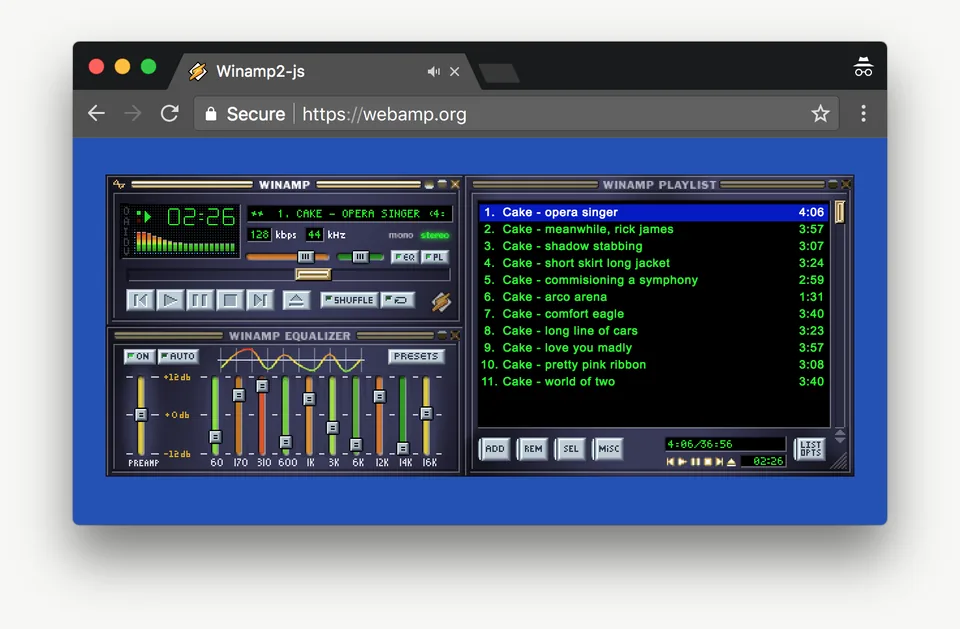 Webamp cover